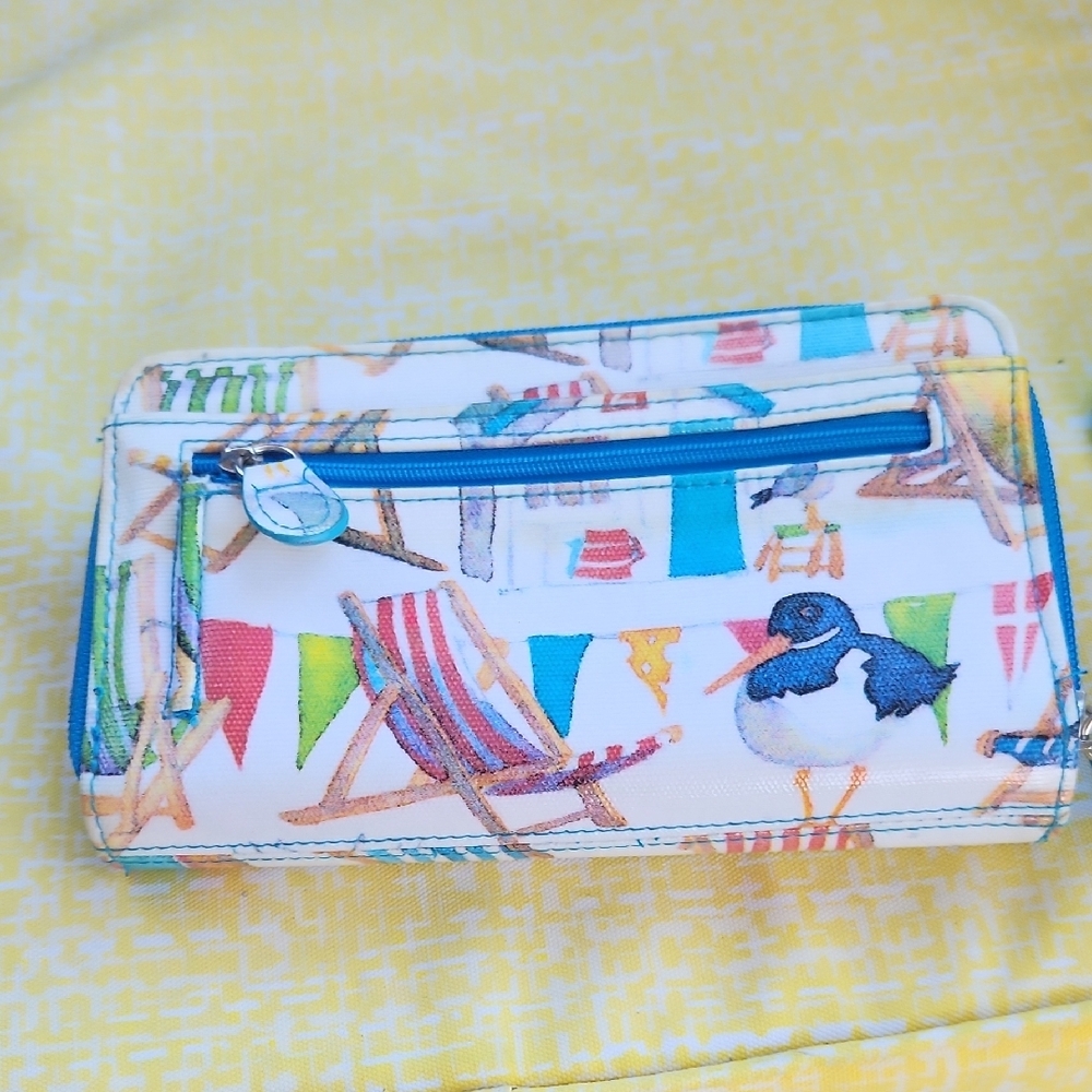 Source Unknown Canvas Wallet with Multicolor Beac… - image 7